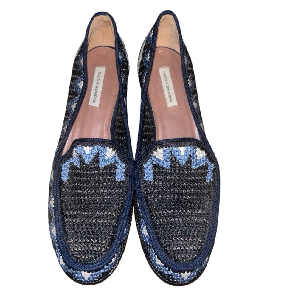 Tabitha Simmons Blakie Sol Blue/Crocheted/Size 39.5